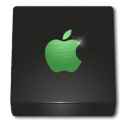 Disc Black Green Icon 128x128 png